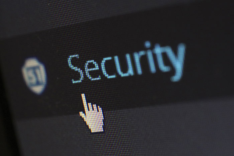 Security logo on screen