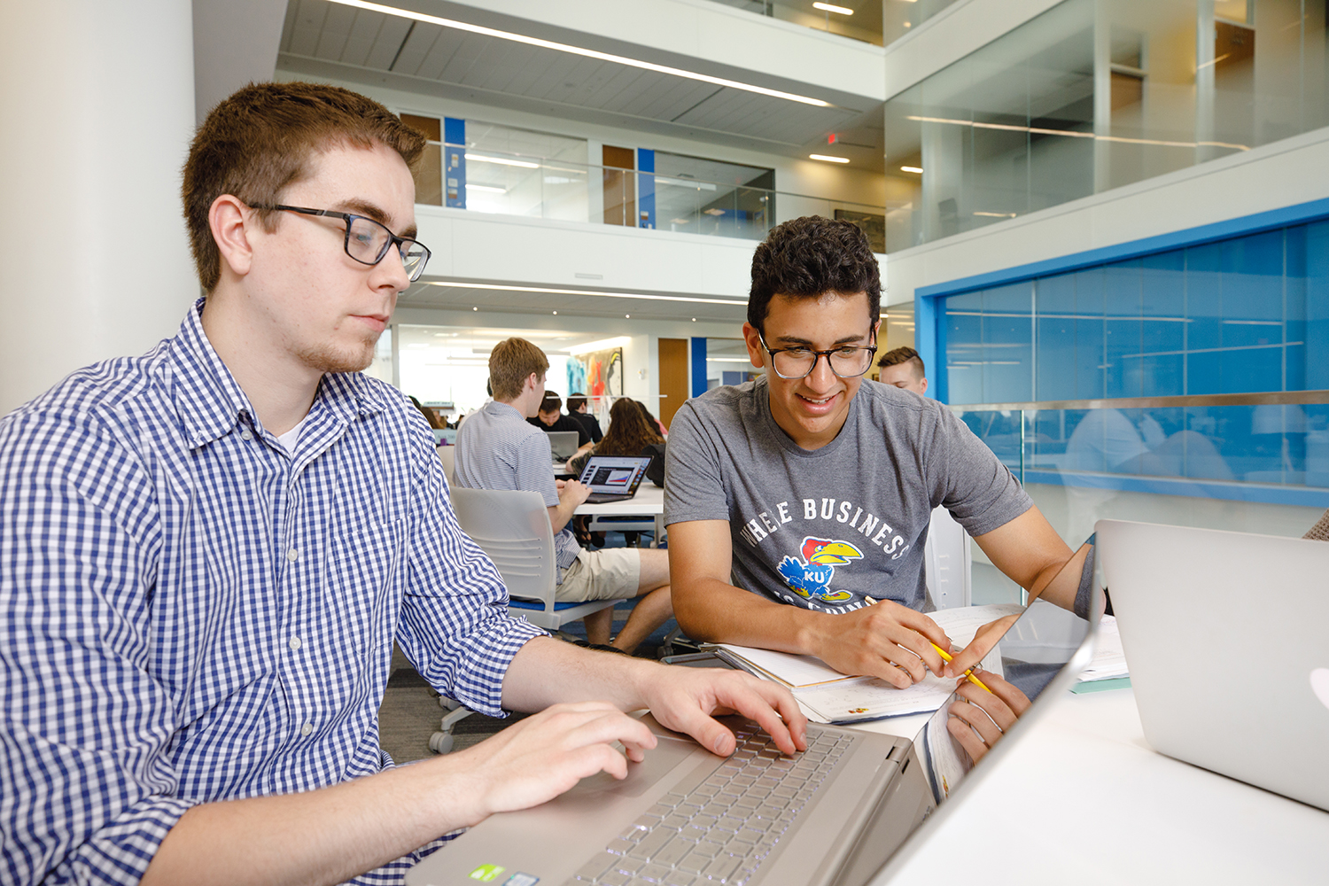 Students work on a project