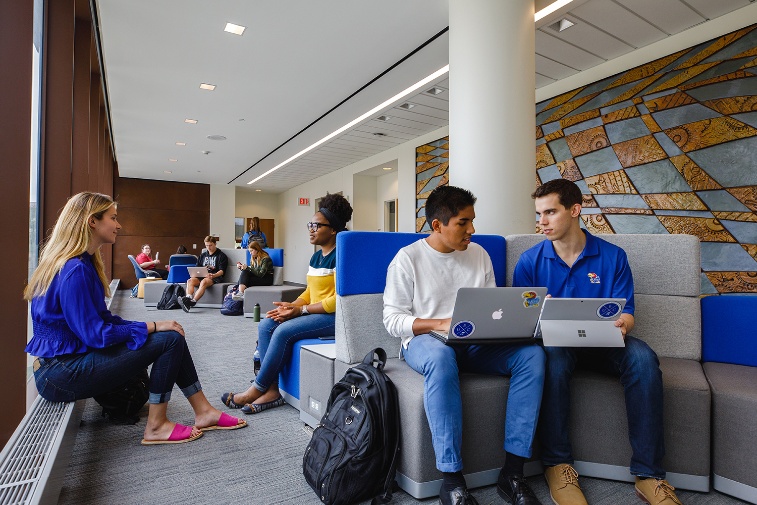 Students collaborate in Capitol Federal Hall